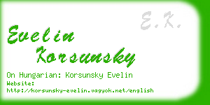 evelin korsunsky business card